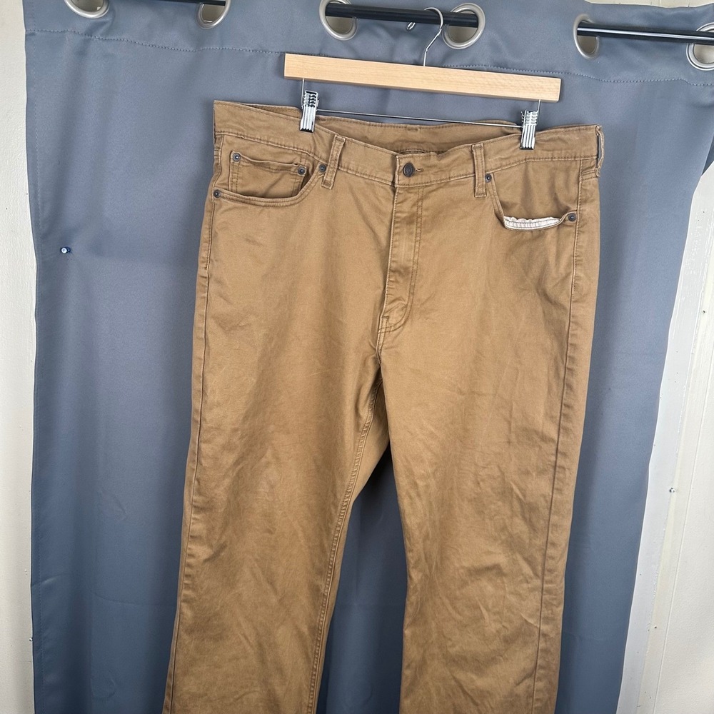 Levis 541 Athletic Taper Pants Mens 40x32 British Khaki Tan Chino Jeans - Picture 5 of 8